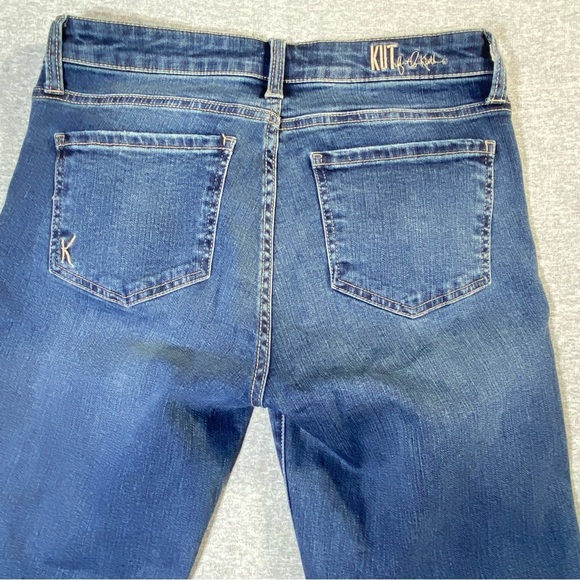 KUT from the Kloth Jeans Women 2 Blue Katy Boyfriend Distressed Mid Rise Stretch - Picture 8 of 13